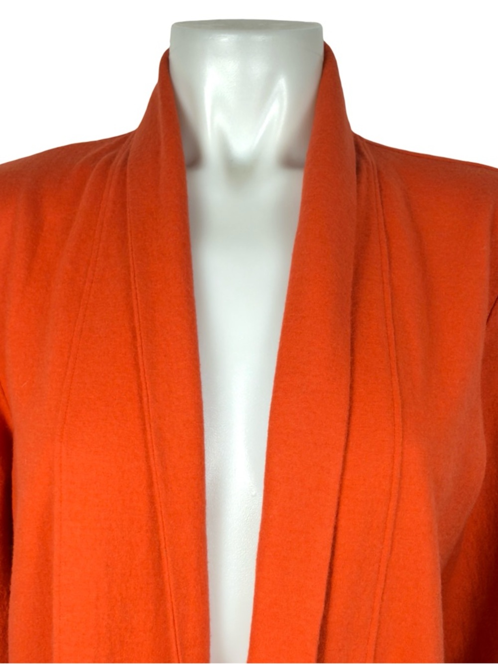 Eileen Fisher Open-Front Burnt Orange Boiled Wool Cardigan Size M - Picture 5 of 9